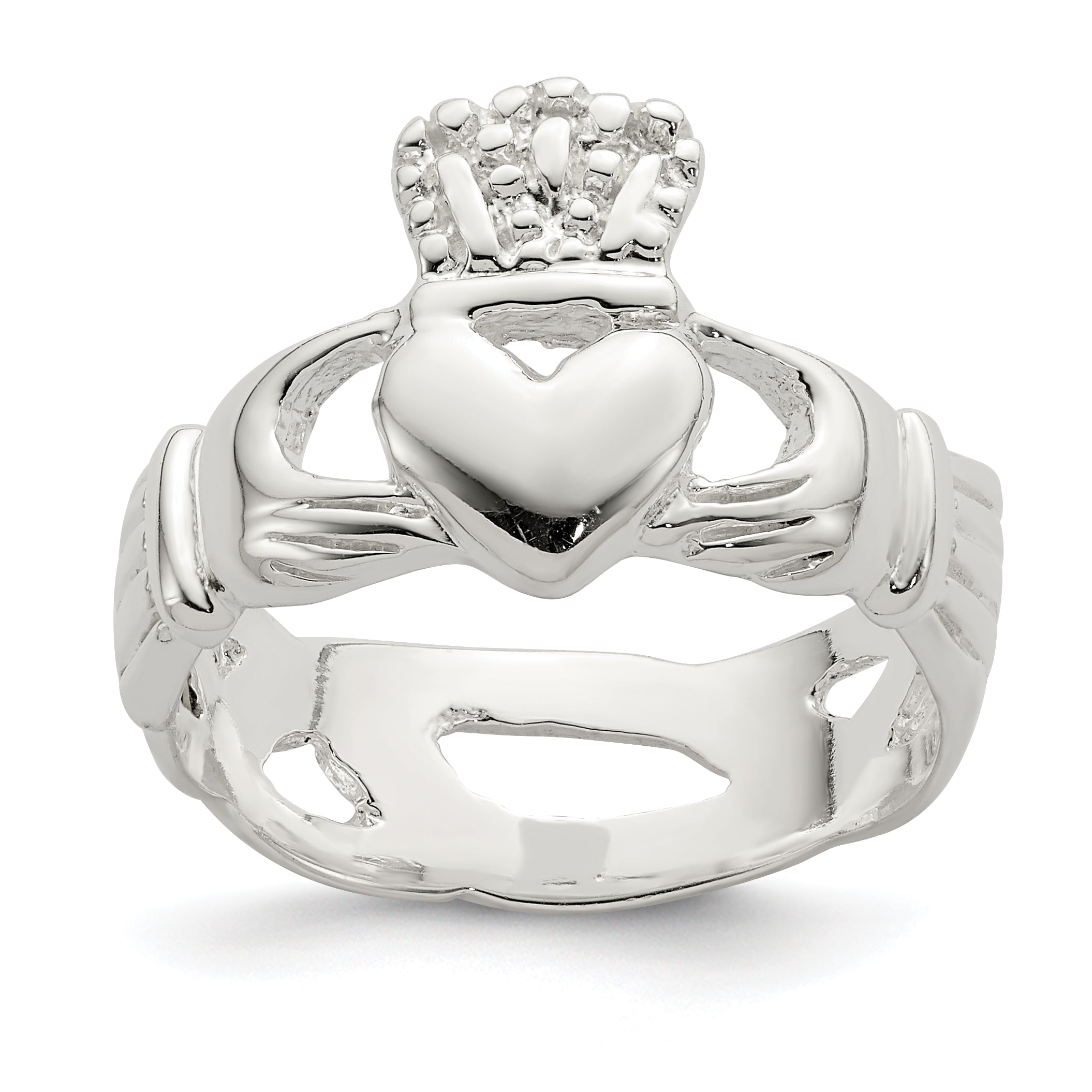 Sterling Silver Solid Claddagh Ring Main image