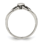 Sterling Silver Antiqued Claddagh Ring