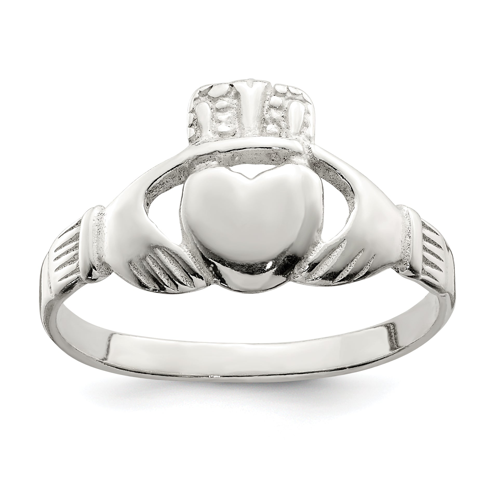 Sterling Silver Solid Claddagh Ring Main image
