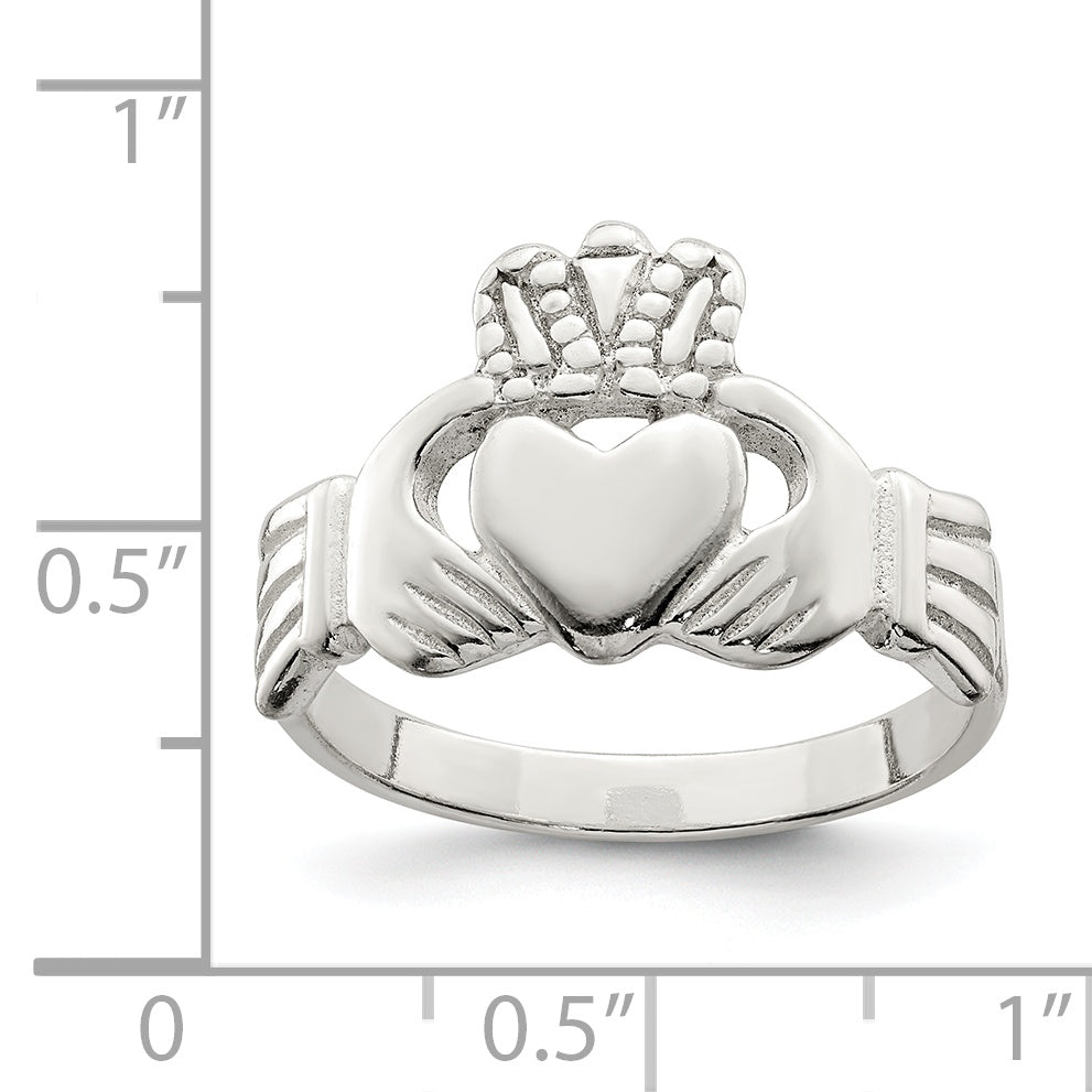 Sterling Silver Solid Claddagh Ring