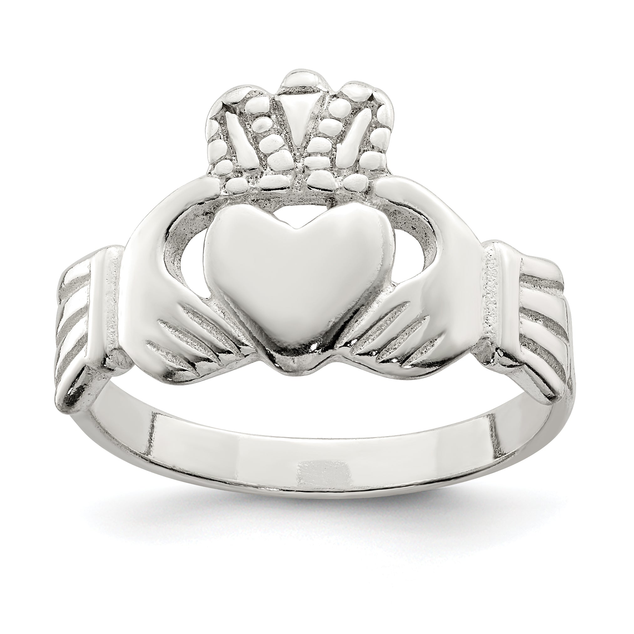 Sterling Silver Solid Claddagh Ring Main image