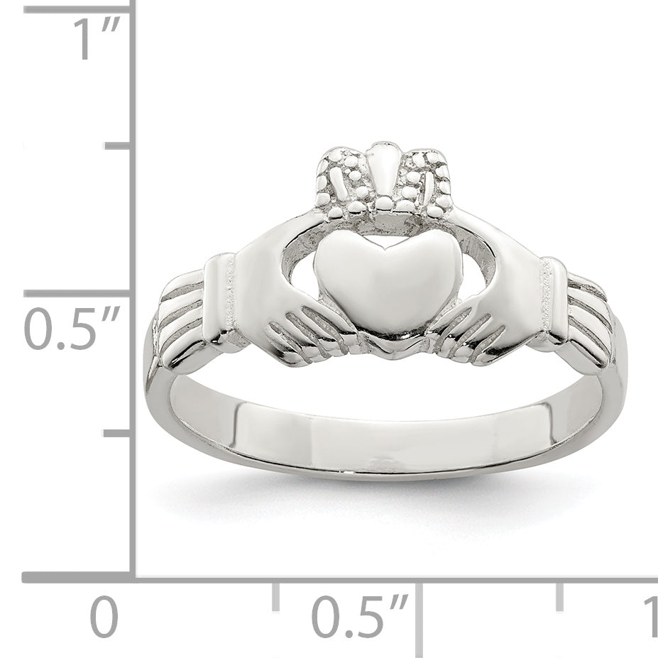 Sterling Silver Solid Claddagh Ring