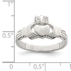 Sterling Silver Solid Claddagh Ring