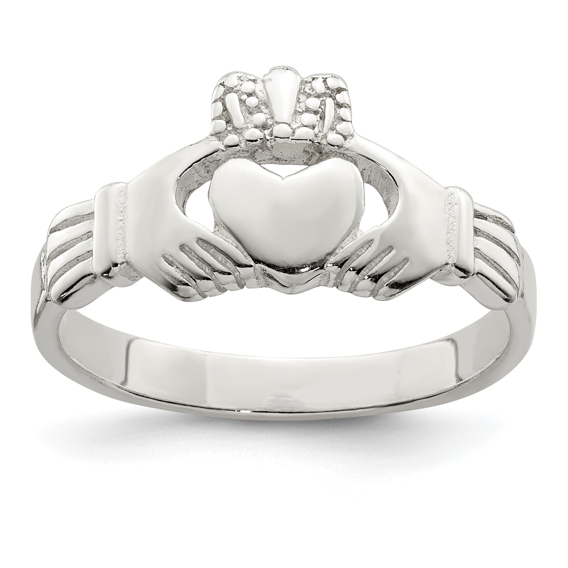 Sterling Silver Solid Claddagh Ring Main image