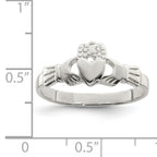 Sterling Silver Solid Claddagh Ring