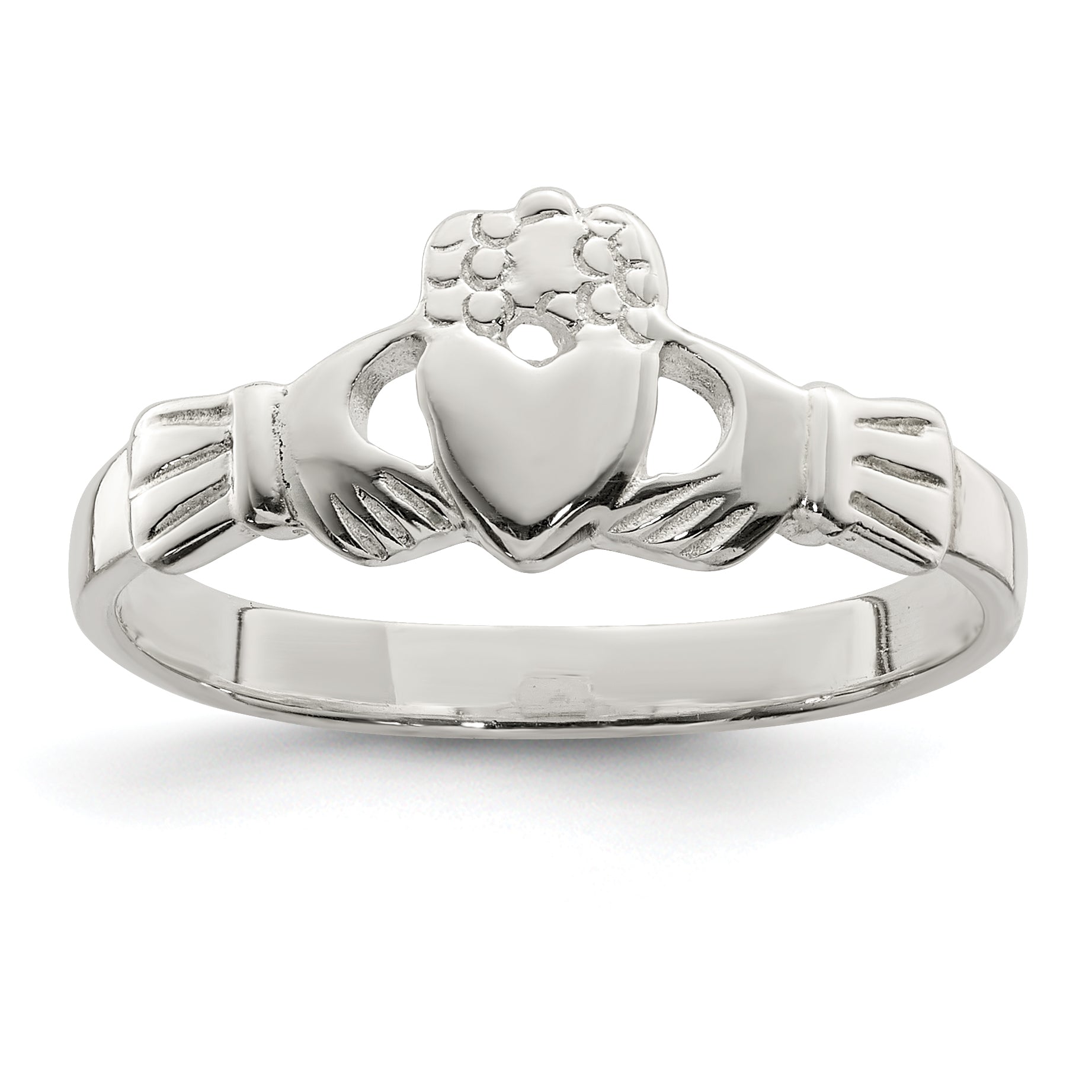 Sterling Silver Solid Claddagh Ring