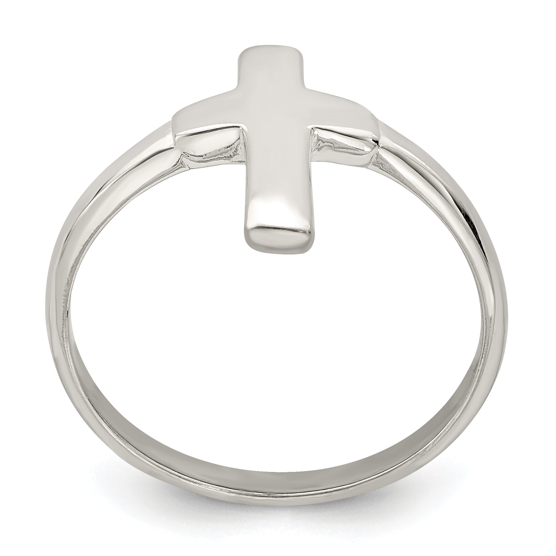 Sterling Silver Solid Cross Ring Secondary image
