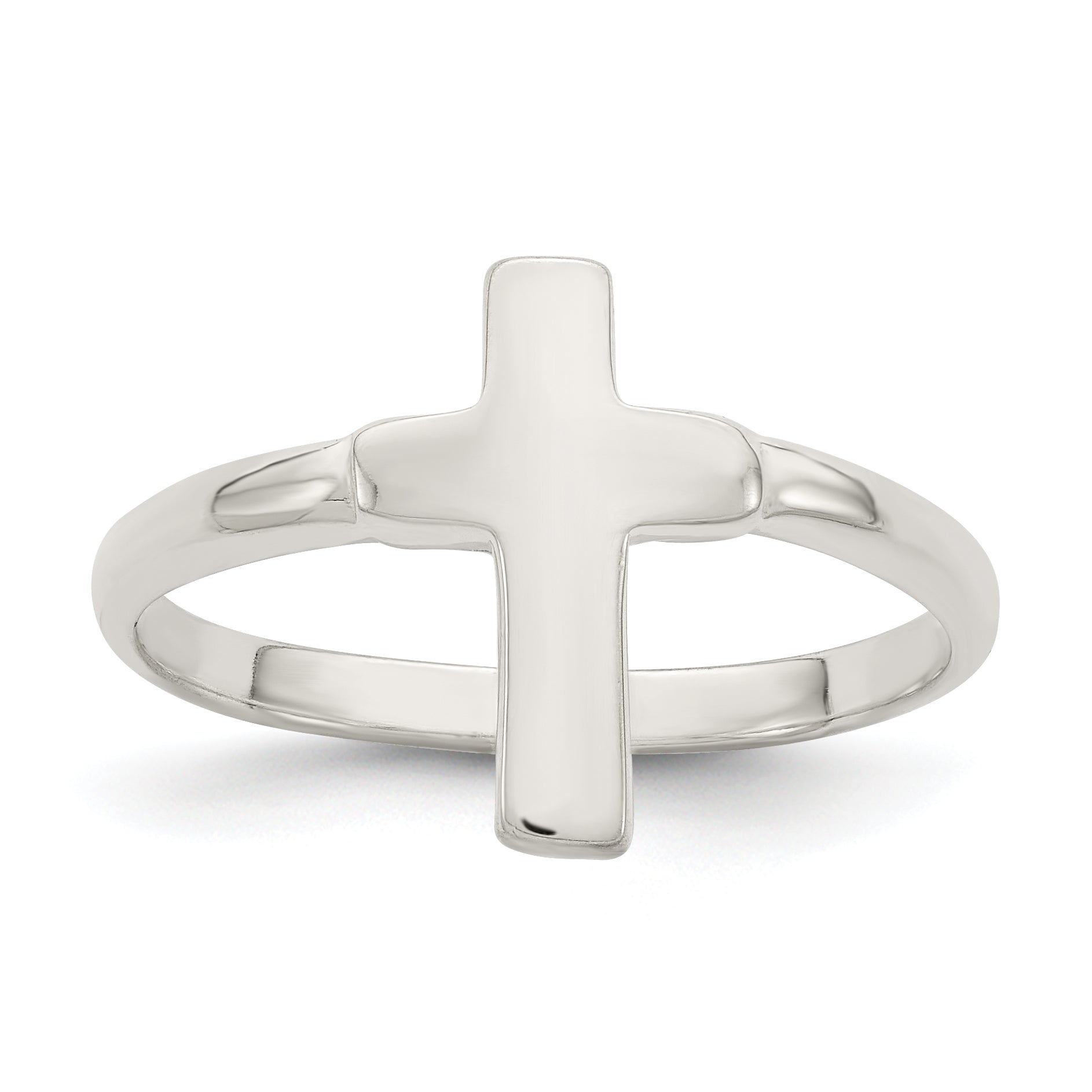 Sterling Silver Solid Cross Ring Main image