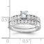 Sterling Silver Rhodium-Plated Cubic Zirconi Ring Set
