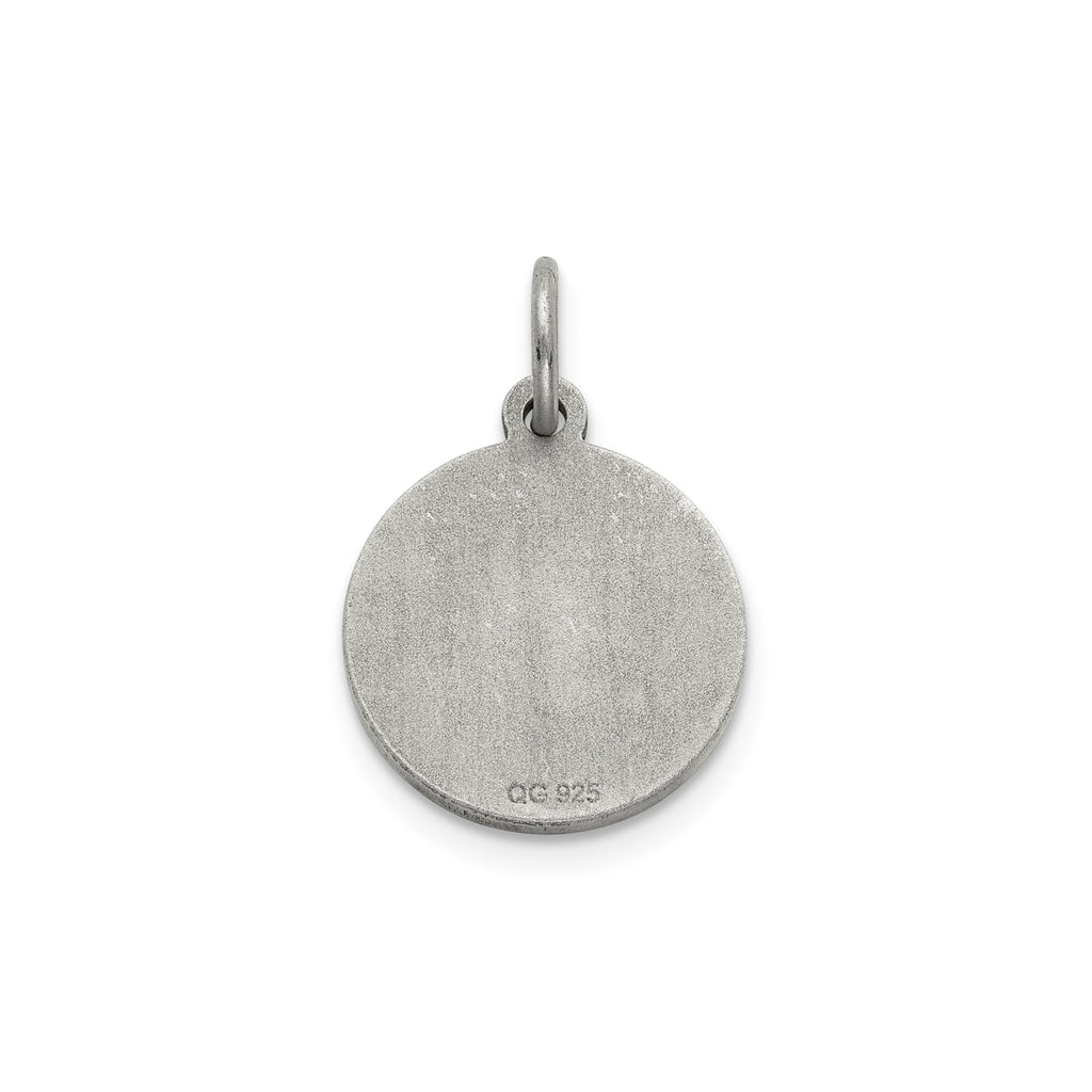 Antique Round Holy Spirit Medal in Sterling Silver - Sophia Jewelers