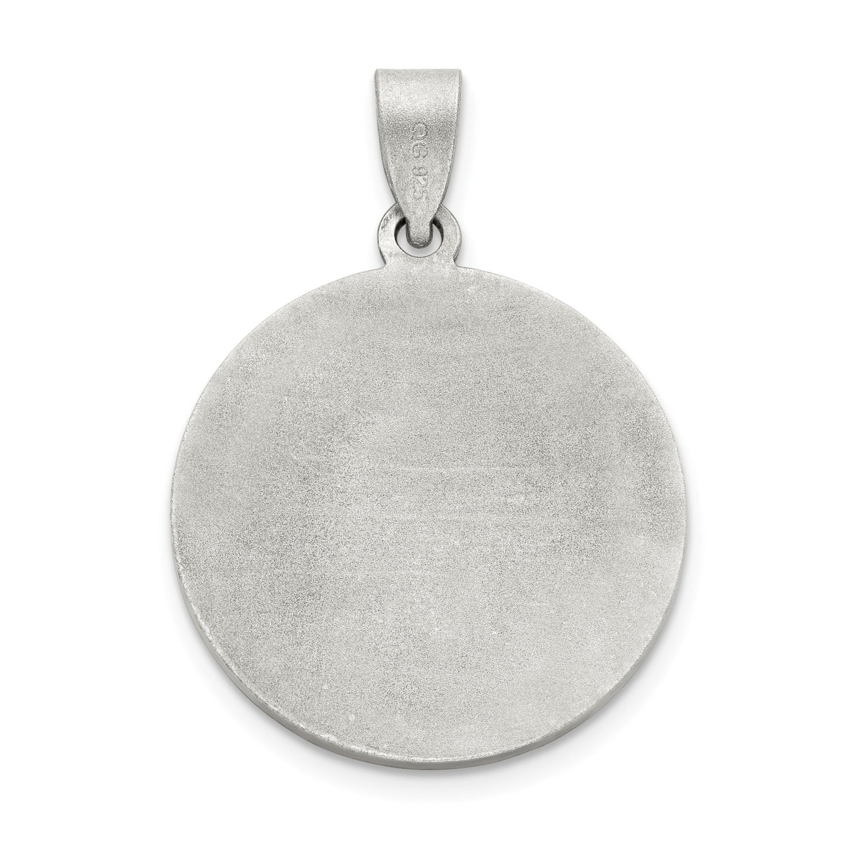 Antique Round St. Christopher Medal in Sterling Silver, 22mm - Sophia Jewelers