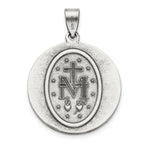 Antique Round Miraculous Medal in Sterling Silver, 23.5mm - Sophia Jewelers