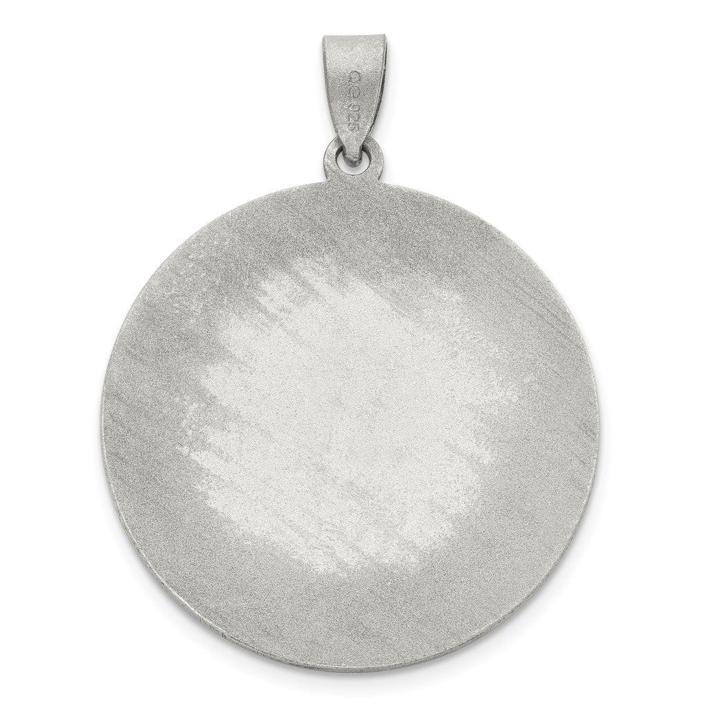 Antique Round St. Christopher Medal in Sterling Silver, 29mm - Sophia Jewelers