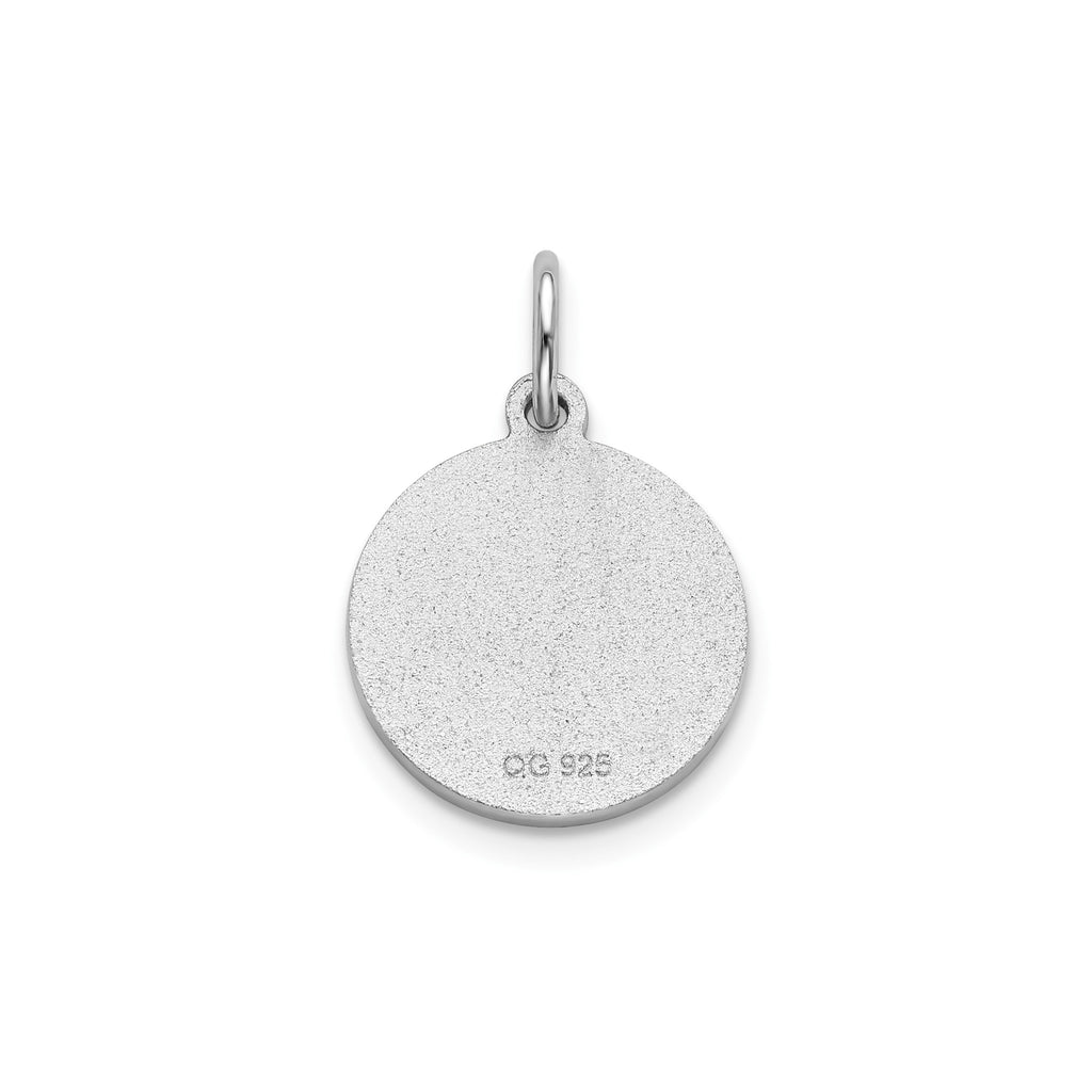 Round St. Raphael Medal in Sterling Silver, 13.25mm - Sophia Jewelers