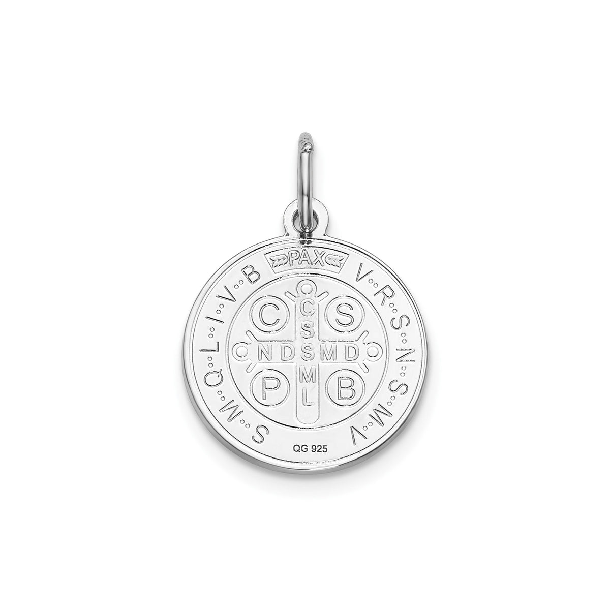 Round St. Benito Medal in Sterling Silver - Sophia Jewelers