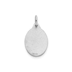 Oval Guadalupe-Spanish Medal in Sterling Silver, 15x11.5mm - Sophia Jewelers