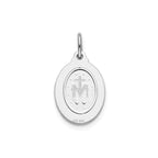 Oval Milagrosa Medal in Sterling Silver, 15x11.5mm - Sophia Jewelers