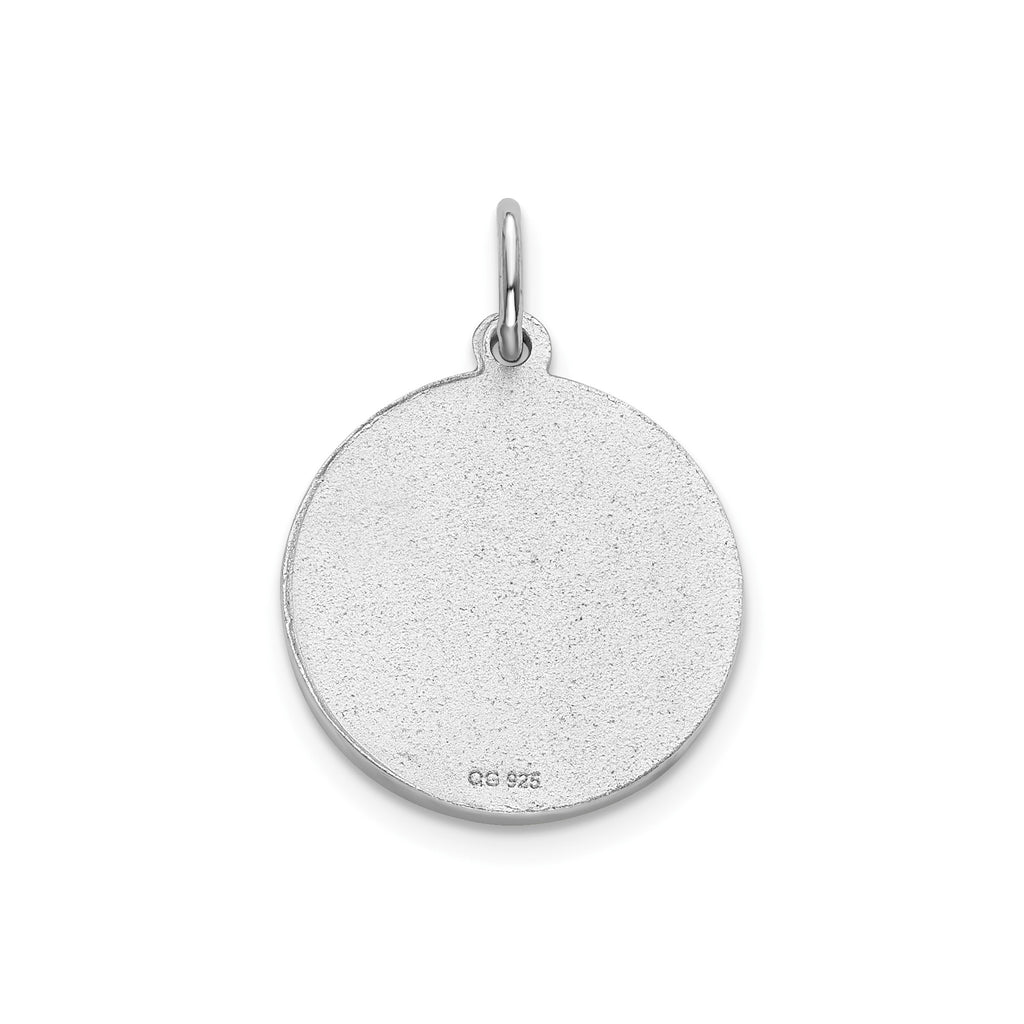 Round St. Cecilia Medal in Sterling Silver - Sophia Jewelers