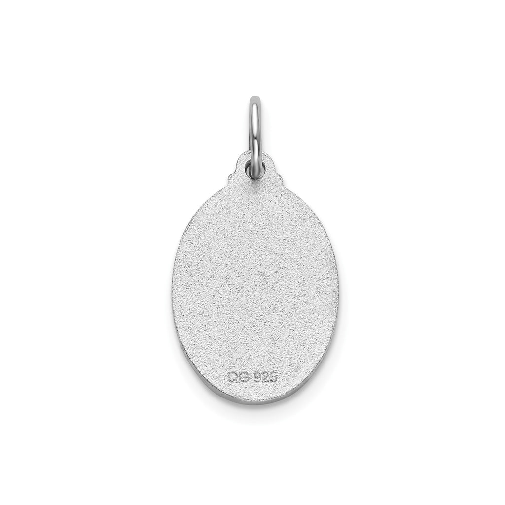 Oval St. Jude Thaddeus-Spanish Medal in Sterling Silver, 16.5x12mm - Sophia Jewelers
