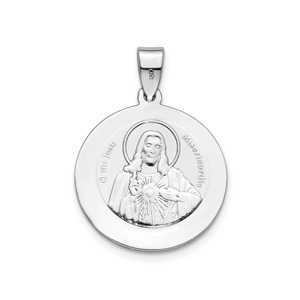 Round Holy Scapular Medal in Sterling Silver - Sophia Jewelers
