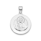Round Holy Scapular Medal in Sterling Silver - Sophia Jewelers
