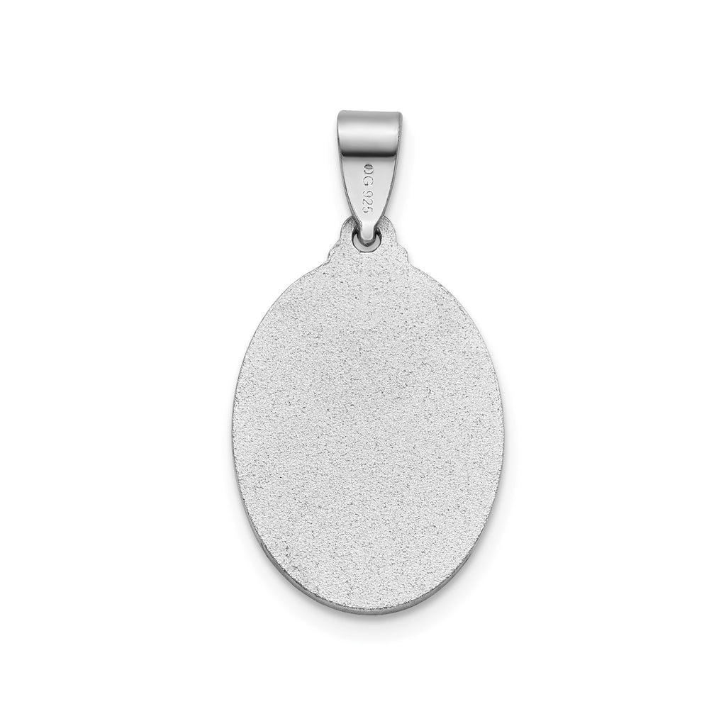 Oval St. Anthony-Spanish Medal in Sterling Silver, 18.5x13.5mm - Sophia Jewelers