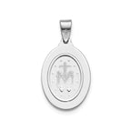 Oval Milagrosa Medal in Sterling Silver, 18.5x13.5mm - Sophia Jewelers