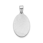 Oval St. Christopher Medal in Sterling Silver, 20x14mm - Sophia Jewelers