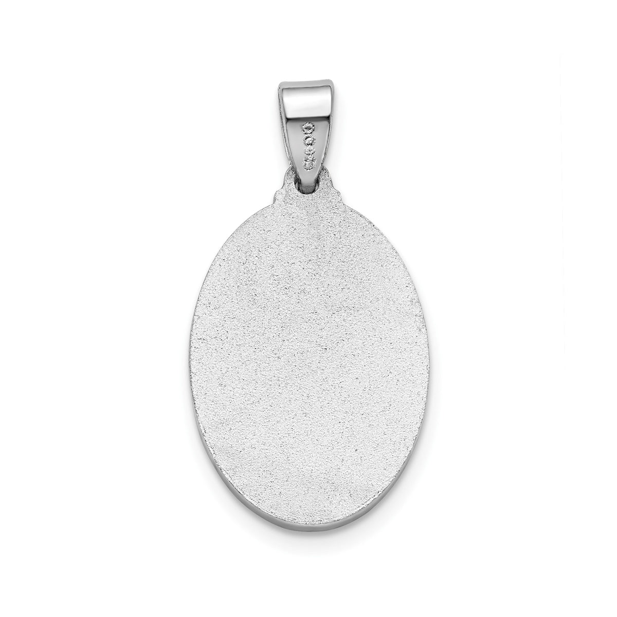 Oval St. Christopher Medal in Sterling Silver, 20x14mm - Sophia Jewelers