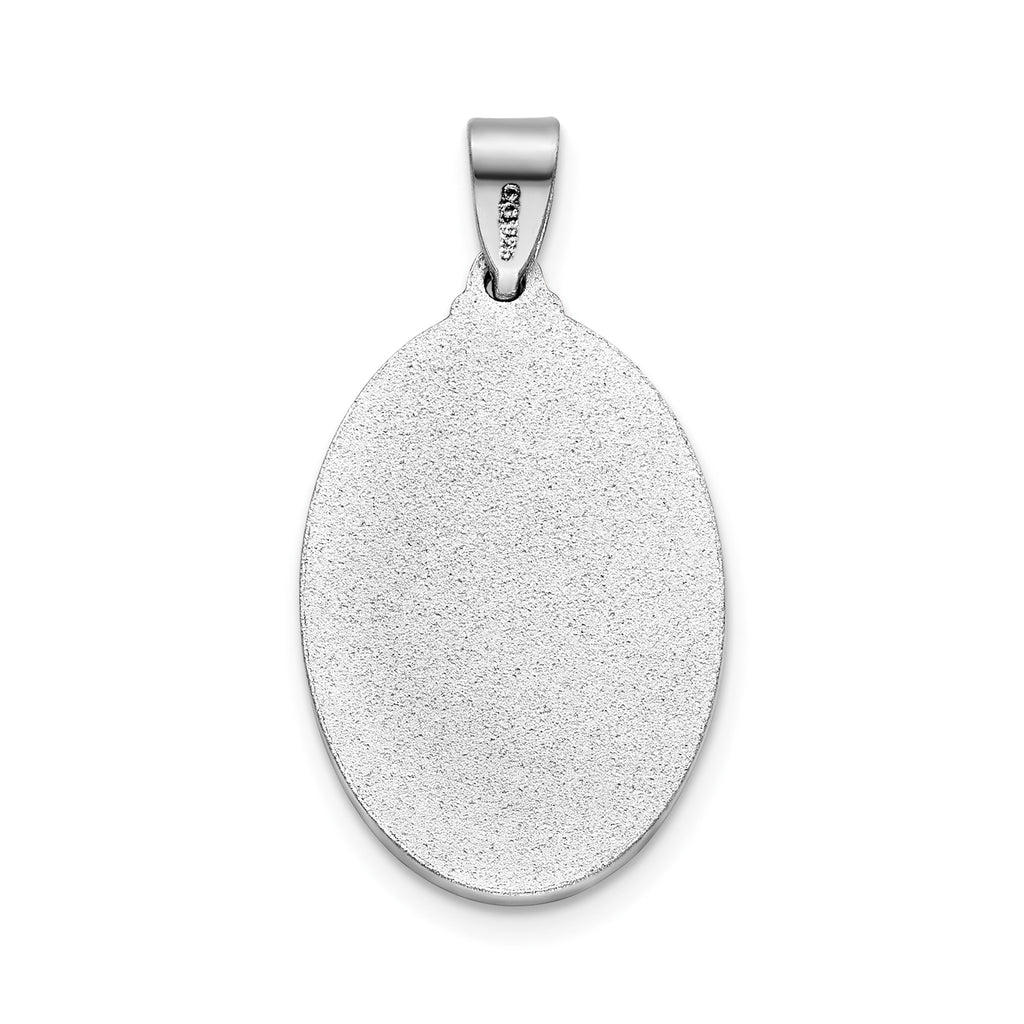 Our Lady of Guadalupe Medal in Sterling Silver, 21.5x15mm - Sophia Jewelers