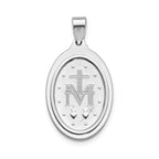 Oval Milagrosa Medal in Sterling Silver, 21.5x15mm - Sophia Jewelers