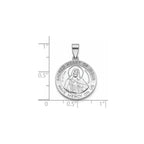 Sacred Heart of Jesus Medal in Sterling Silver, 18.25mm - Sophia Jewelers