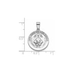 Round San Juan Medal in Sterling Silver - Sophia Jewelers