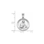 Round St. Vincent Medal in Sterling Silver, 18.25mm - Sophia Jewelers