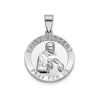 Round St. Vincent Medal in Sterling Silver, 18.25mm - Sophia Jewelers