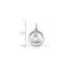 Round St. Agatha Medal in Sterling Silver - Sophia Jewelers