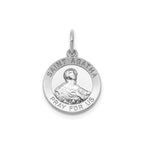 Round St. Agatha Medal in Sterling Silver - Sophia Jewelers