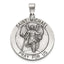 Antique Round St. Michael Medal in Sterling Silver, 27mm - Sophia Jewelers