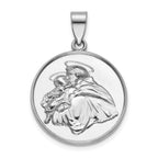 Round St. Anthony Medal in Sterling Silver, 22mm - Sophia Jewelers