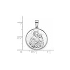 Round St. Joseph Medal in Sterling Silver, 20.25mm - Sophia Jewelers