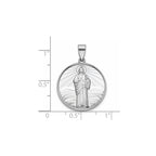 Round St. Jude Thaddeus Medal in Sterling Silver, 20.25mm - Sophia Jewelers