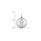 Round St. Jude Thaddeus Medal in Sterling Silver, 16.25mm - Sophia Jewelers
