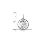 Round St. Michael Medal in Sterling Silver, 16.25mm - Sophia Jewelers