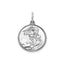 Round St. Michael Medal in Sterling Silver, 16.25mm - Sophia Jewelers