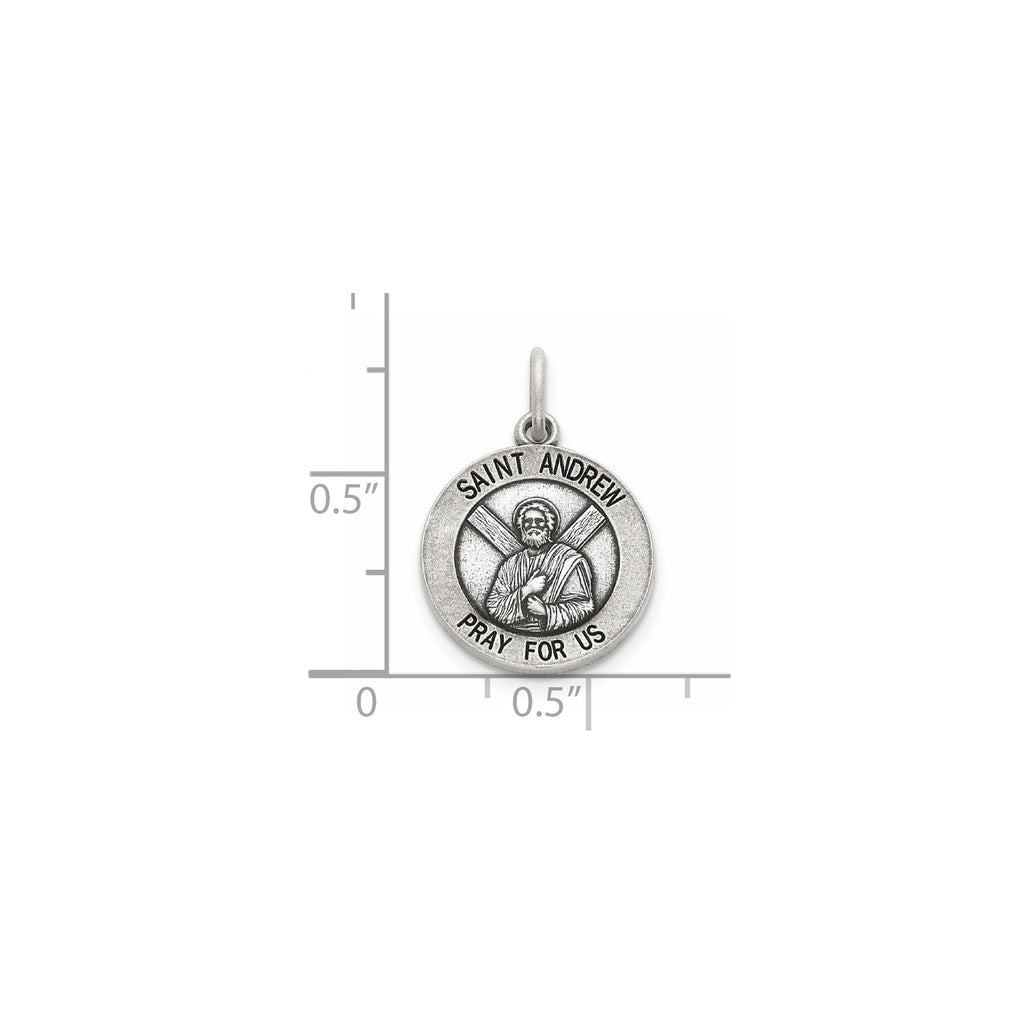 Antique Round St. Andrew Medal in Sterling Silver - Sophia Jewelers