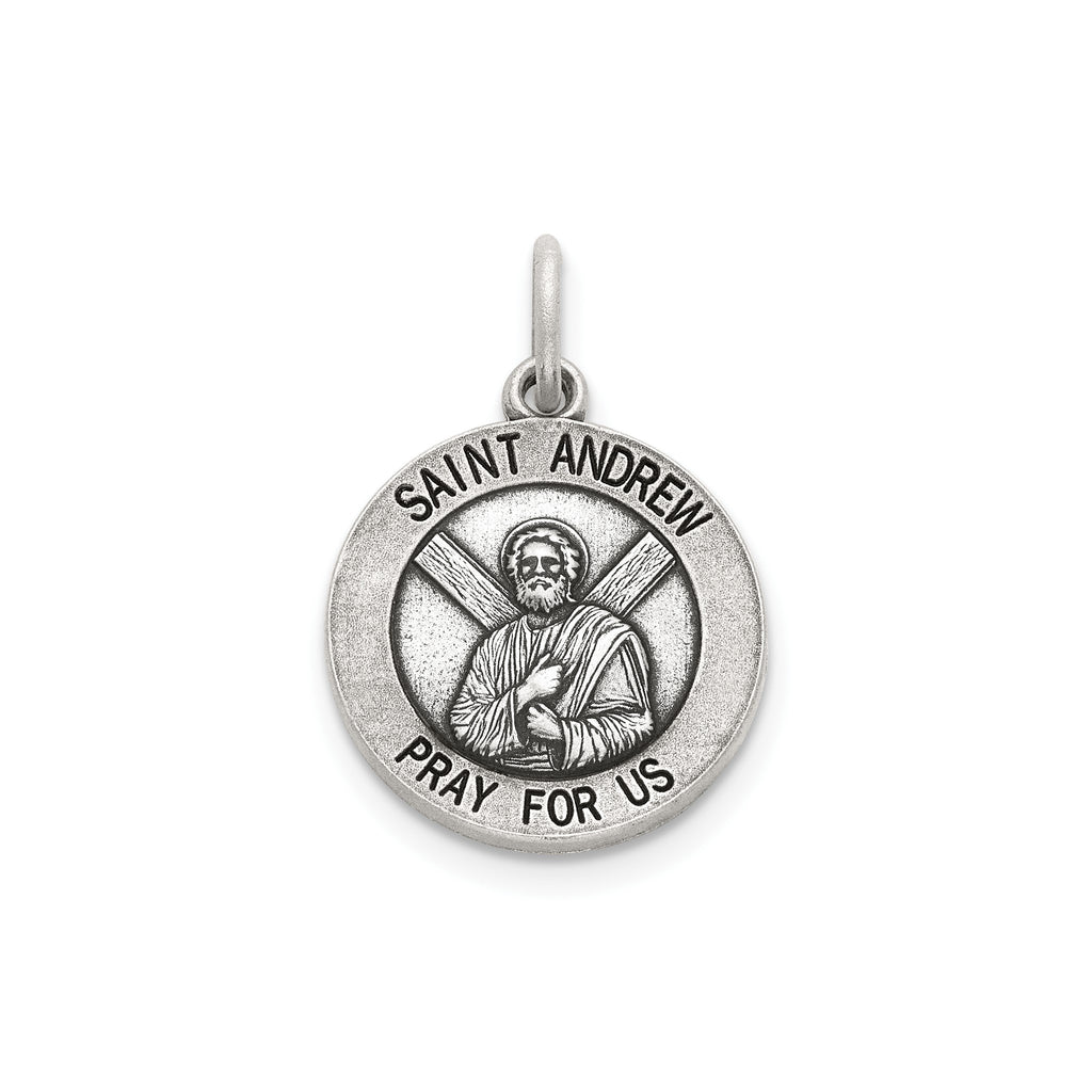 Antique Round St. Andrew Medal in Sterling Silver - Sophia Jewelers