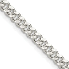 Sterling Silver Diamond-Cut Curb Chain Necklace 4mm
