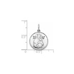 Round Perpetual Help Medal in Sterling Silver, 16.25mm - Sophia Jewelers