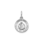 Round St. Anne-Spanish Medal in Sterling Silver, 11.5mm - Sophia Jewelers