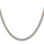 Sterling Silver Diamond-Cut Curb Chain Necklace 5mm